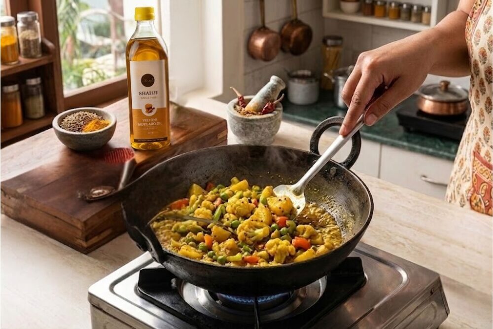 Mustard oil as cooking base